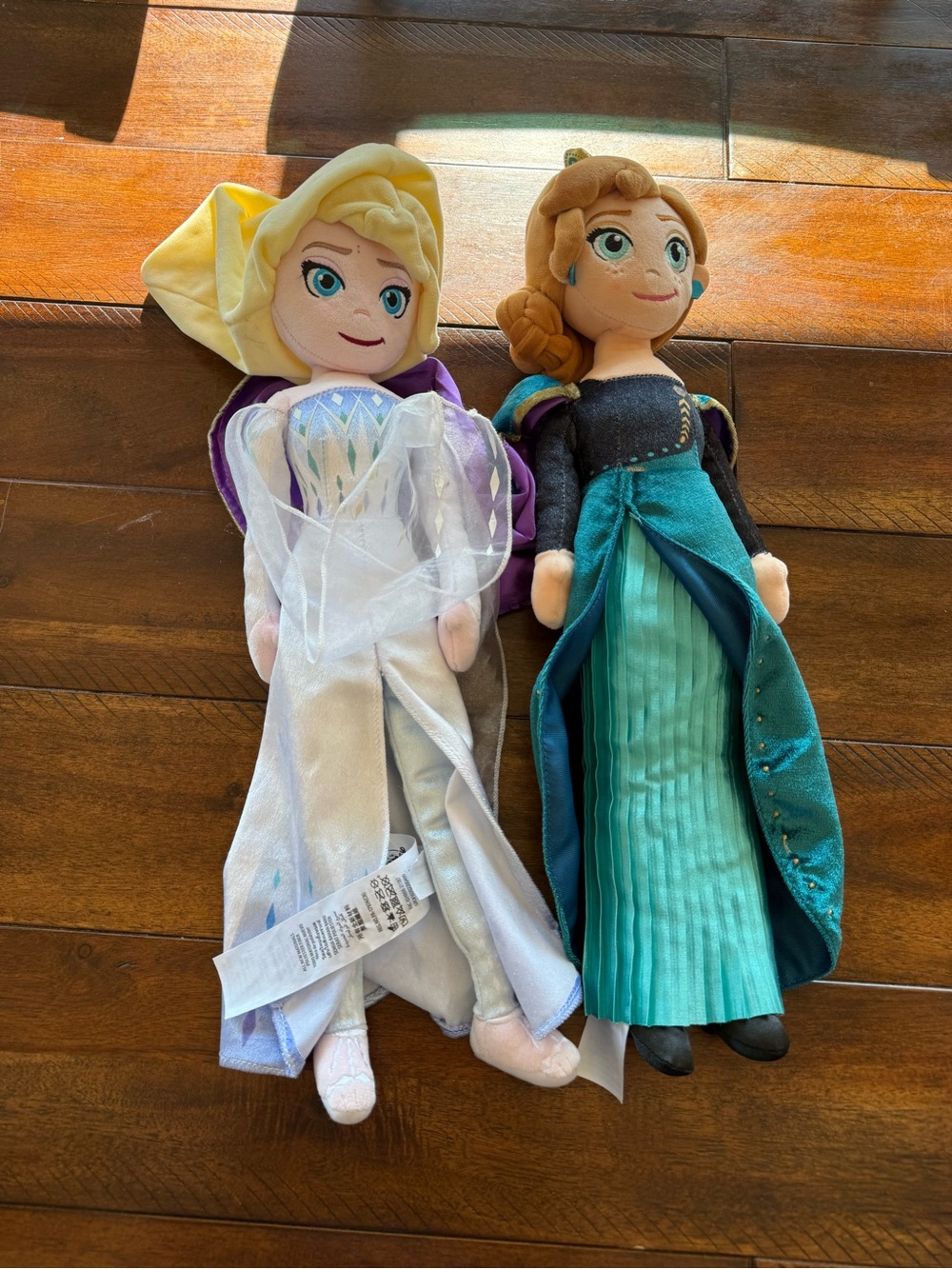 Disney Princess Plush Pair - Teal & Light Blue Dresses
